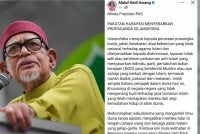 Catatan Minda Presiden Pas oleh Abdul Hadi yang dimuat naik di Facebook beliau pada Khamis.