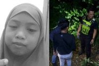 Polis menahan dua lelaki bagi membantu siasatan kes pembunuhan seorang kanak-kanak perempuan berusia 11 tahun yang mayatnya ditemukan di kawasan semak 