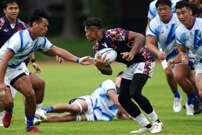 Aksi cemerlang yang dipamerkan skuad kendalian Dinesvaran Krishnan dengan menundukkan Taiwan 42-29 di Armed Forces Development Command Stadium. - Foto: CTRU
