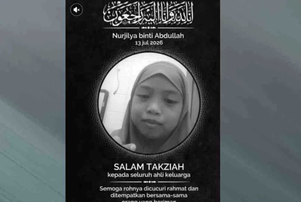 Mayat Nurjilya Abdullah, 11, yang ditemukan dalam keadaan telah mereput disahkan oleh ibunya sendiri.