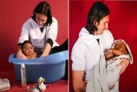 Messi memandikan dan mendukung Yamal dalam gambar yang dirakam 19 tahun lalu. Foto Agensi