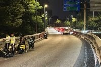 Gambar tular memaparkan keadaan kemalangan tersebut pada Khamis.