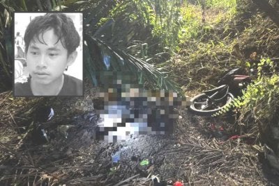 Kehilangan pelajar Tingkatan Tiga selama lima hari terjawab selepas Muhammad Nasrulhaq (gambar kecil) ditemukan maut dipercayai akibat kemalangan motosikal di Kota Tinggi.