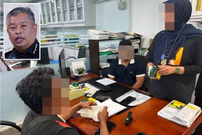 JIM membongkar kegiatan lelaki warga Bangladesh terlibat aktiviti bekal pekerja asing tidak sah. - Gambar kecil (Zakaria)