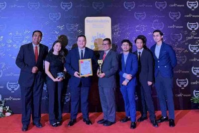 Pasukan M K Land di Sustainability & CSR Malaysia Awards 2026, di mana Kumpulan telah menerima Anugerah Community & Environmental Stewardship di bawah kategori Company of the Year (Property Developer).