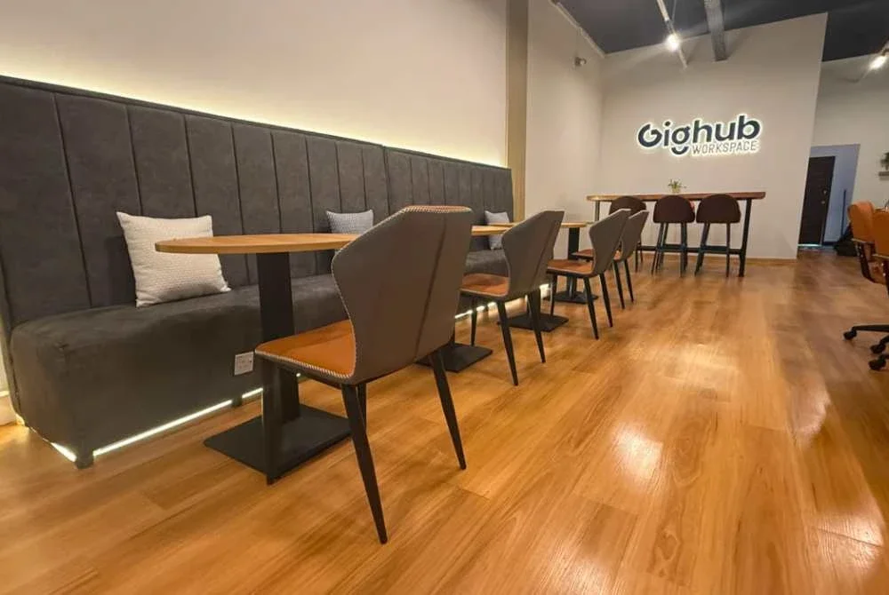 Gighub Workspace merupakan fasiliti ketiga seumpamanya di Melaka yang menawarkan pelbagai kemudahan moden.