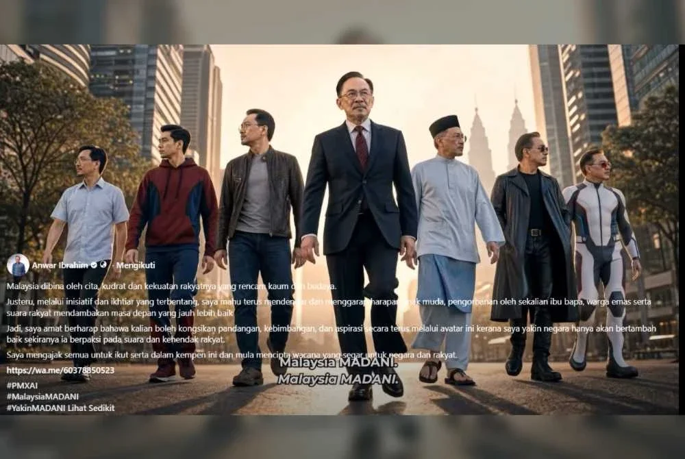 Tangkap layar video yang turut dimuat Anwar di Facebook beliau pada Sabtu.
