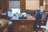 Anwar semasa menerima kunjungan hormat Ahmad Badri di Putrajaya pada Jumaat. Foto Facebook Anwar Ibrahim
