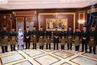 Tunku Mahkota Ismail ketika berangkat ke Majlis Istiadat Pelantikan dan Angkat Sumpah Taat Setia Ahli Majlis Mesyuarat Kerajaan Negeri di Balai Mengadap, Istana Bukit Serene, Johor Bahru. Foto Facebook HRH Crown Prince of Johor