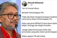 Tangkap layar hantaran Marzuki Mohamad.