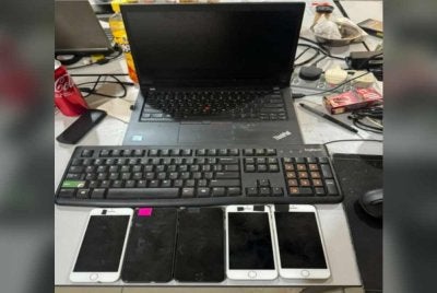 Sebahagian barangan yang dirampas dalam operasi berkenaan.