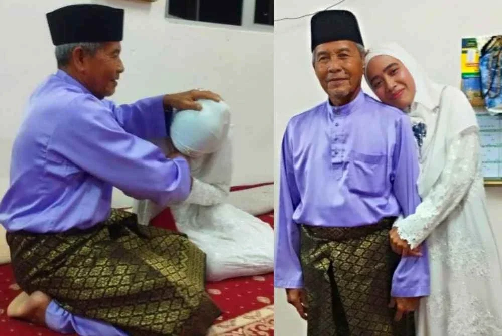 Wan Nor Fatihah memilih seorang pengamal perubatan Islam, Mokhtar Mohamed, 82, sebagai suami.