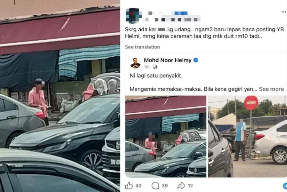 Pendedahan netizen kegiatan warga emas itu di media sosial.