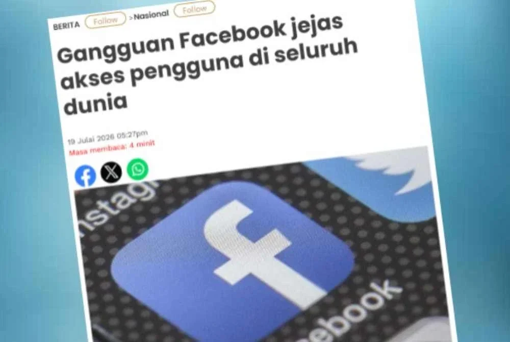 Facebook dilaporkan mengalami gangguan teknikal menyebabkan pengguna di seluruh dunia termasuk Malaysia, berdepan kesukaran mengakses akaun.