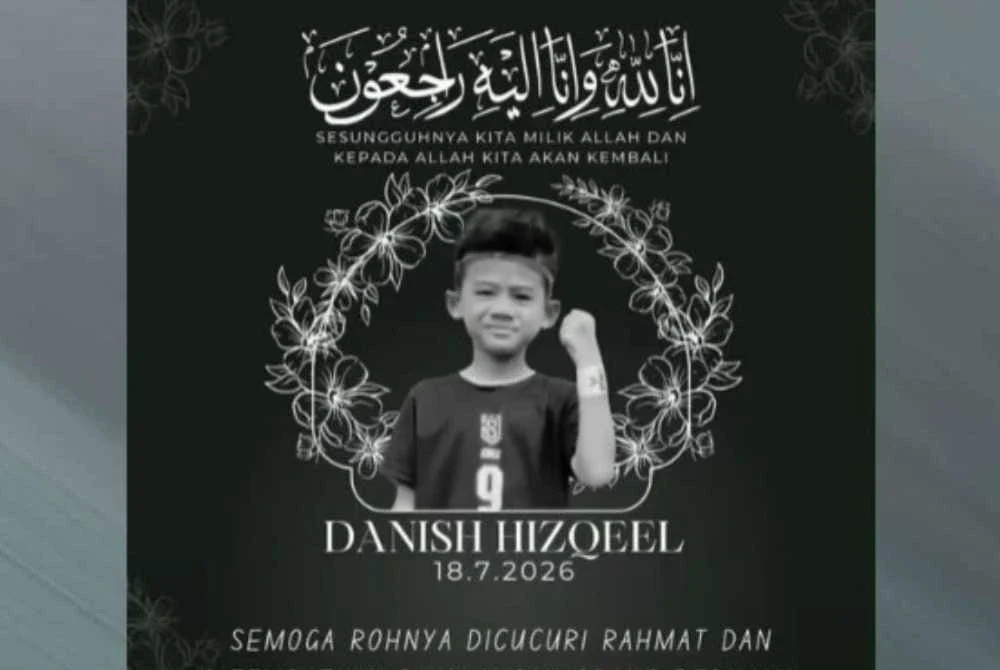 Allahyarham Danish Hizqeel. Foto Facebook Shining FC