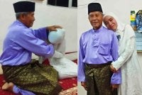 Wan Nor Fatihah memilih seorang pengamal perubatan Islam, Mokhtar Mohamed, 82, sebagai suami.