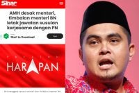 Dr Muhamad Akmal mencabar Perdana Menteri menggugurkan semua menteri dan timbalan menteri daripada BN, Warisan serta GPS jika parti yang menentang PH tidak wajar kekal dalam Kerajaan Perpaduan.