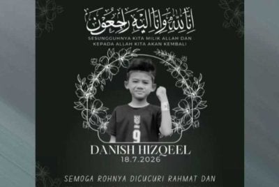Allahyarham Danish Hizqeel. Foto Facebook Shining FC