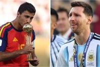 Rodri (kiri) mengatasi Messi sebagai pemain terbaik kejohanan selepas aksi final Piala Dunia. - Foto: Agensi