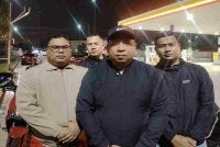 Mohd Shahran (tengah) ketika ditemui pemberita selepas rondaan bermotosikal di sekitar Kuala Lumpur pada Isnin.