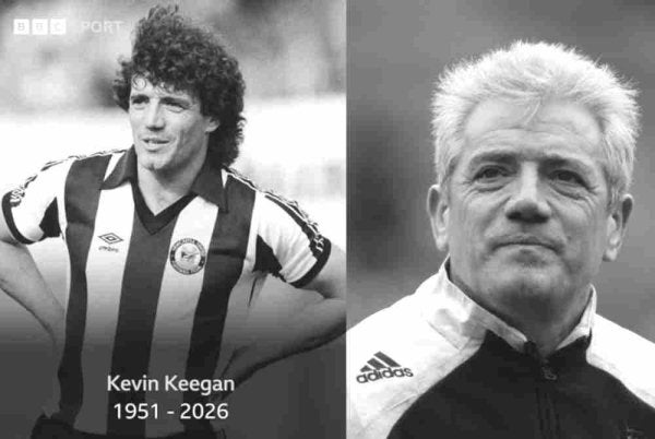 Kevin Keegan meninggal dunia pada usia 75 tahun. 