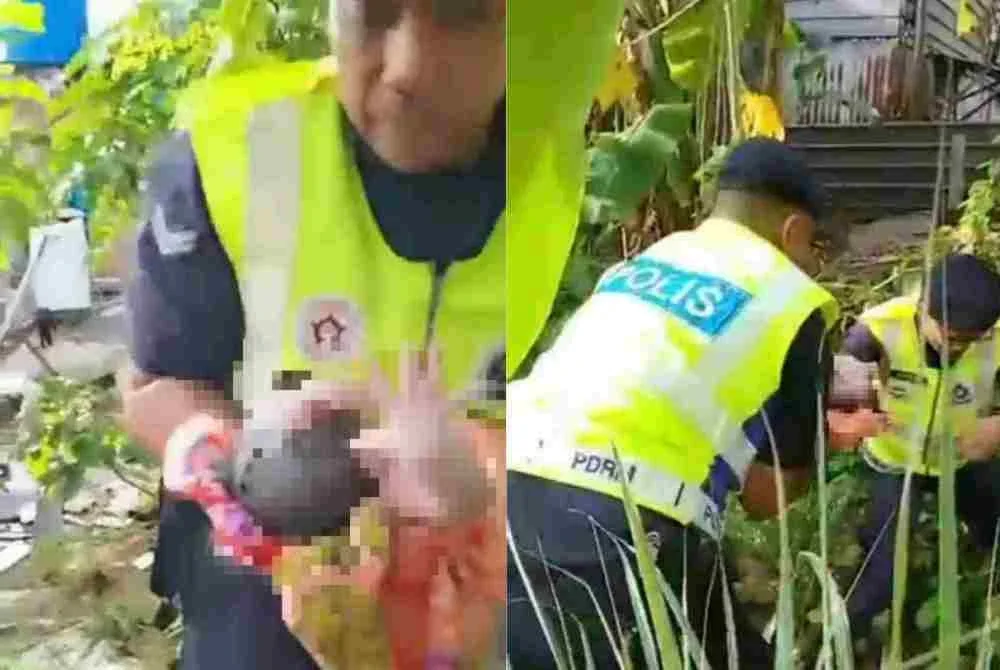 Bayi yang ditemukan di kawasan semak berhampiran sebuah rumah di Kampung Jawa, Tawau.