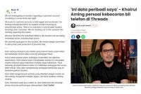 Respons Maxis susulan pertanyaan dan persoalan dibangkitkan Khairul Aming sebagaimana dilaporkan oleh Sinar Harian pada Selasa berkaitan individu yang dapat mengakses maklumat peribadinya dan disebarkan kepada umum.