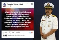 Hantaran di media sosial berhubung dakwaan cubaan menyeludup PATI melalui pesisir pantai negara. Gambar kanan: Romli 