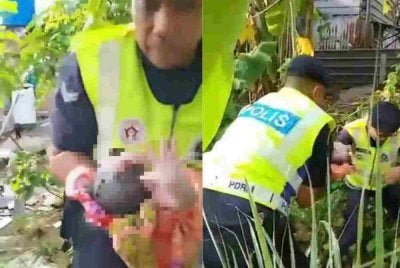 Bayi yang ditemukan di kawasan semak berhampiran sebuah rumah di Kampung Jawa, Tawau.