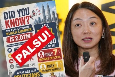 Hannah menjelaskan, poster palsu tular menerusi aplikasi WhatsApp tidak menggambarkan jumlah sebenar perjawatan di DBKL. Foto: FB Hannah Yeoh