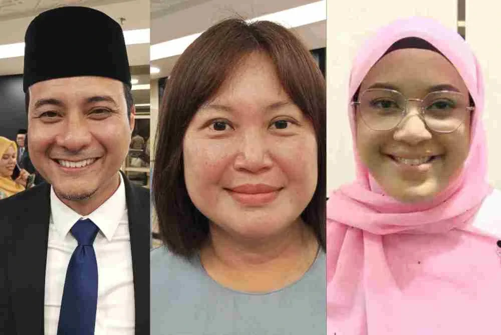 Dari kiri: Syed Hussein, San San dan Nadhirah Afiqah.