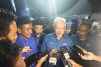 Hamzah ketika ditemui pemberita selepas Program Ceramah Perdana Pengenalan Calon BN-PN Parlimen Tampin di Pusat Daerah Mengundi (PDM) Felda Bukit Rokan, di sini, malam Selasa.