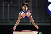 Chun Chen semasa sesi latihan di Arena Antarabangsa Glasgow pada Rabu. Foto: Bernama