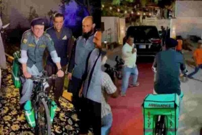 Inisiatif itu bertujuan mempercepatkan tindak balas kecemasan di kawasan padat di Karachi terutamanya lokasi yang sukar diakses ambulans biasa akibat kesesakan lalu lintas dan lorong sempit. Foto Agensi