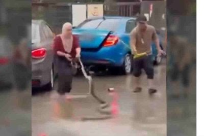 Keberanian seorang wanita yang tanpa rasa gentar menangkap seekor ular besar yang bersembunyi di bawah sebuah kereta menjadi perhatian ramai selepas rakaman kejadian itu tular di media sosial.