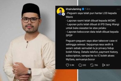 Hantaran dimuat naik Khairul Aming di Threads.