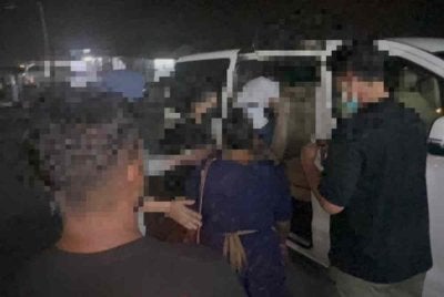 Antara warga asing yang ditahan JIM pada Selasa.