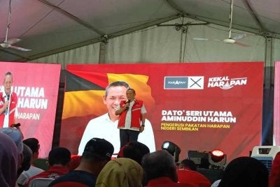 Aminuddin ketika berucap pada majlis berkenaan pada Rabu. 