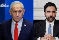 Mamdani (kanan) dan Netanyahu. Foto NDTV.