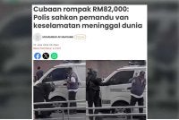 Laporan Sinar Harian sebelum ini mengenai kes samun van keselamatan dan melarikan senjata api di hadapan sebuah bank di Bukit Tinggi, Klang, Isnin lepas.