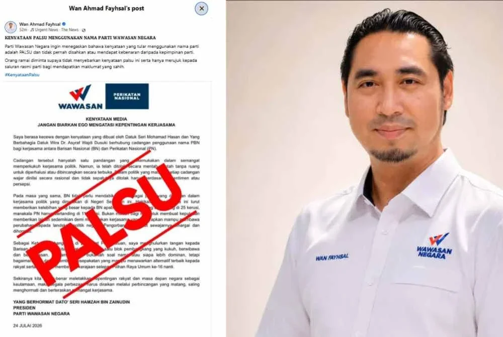 Hantaran Facebook Wan Ahmad Fayhsal.