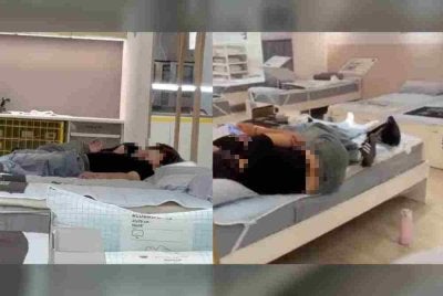 Pasangan itu dikecam 'secara berjemaah' kerana tidak menghormati etika di tempat awam. Foto: Agensi