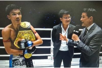 Aliff cipta sejarah muncul juara dunia interim strawweight Muay Thai ONE Championship.