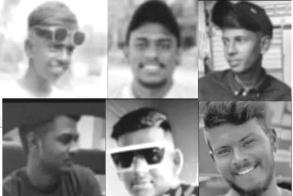 Alaganathan, Dineshvaran, Paranthaman, Kanabati, S Kiisven dan Mugilan maut dalam kemalangan pada awal pagi Sabtu.