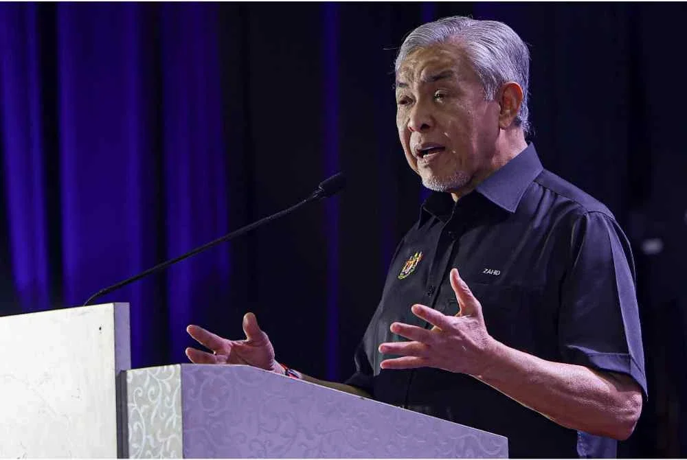Ahmad Zahid ketika berucap pada Hari Kemahiran dan Alpha Gen Talent@Kemas Peringkat Negeri Sembilan 2026 di Kompleks Rakan Muda Kuala Pilah hari ini. - Foto: Bernama