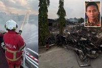 Keadaan Pasar Borong Selangor selepas terbakar dalam kejadian Khamis lalu. - Gambar kecil (Ashrul Riezal) - Foto: JBPM Selangor