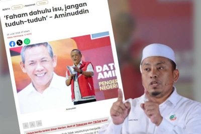 Laporan Sinar Harian pada Sabtu. Ahmad Fadhli (kanan)