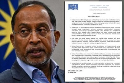 Zambry dalam kenyataannya menegaskan, BN menolak sebarang kenyataan yang menghidupkan sentimen perkauman serta 'politik ketakutan' yang dimainkan pihak tertentu.