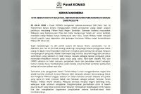 Kenyataan Pusat KOMAS.