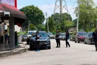 Polis sedang menjalankan siasatan di lokasi kejadian.